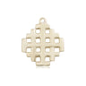 14kt Solid Gold Jerusalem Cross Pendant Medium Size 3/4 x 5/8 inches Handcrafted by Bliss Manufacturing