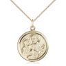 14kt Gold Filled St. Joseph Patron Saint Medal Necklace 7/8x3/4 Medium on 18 Inch Chain by Bliss