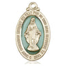 14kt Solid Gold Miraculous Medal Pendant 1 1/8 x 5/8 inches handcrafted by Bliss USA