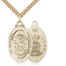 14kt gold filled St. Michael Air Force medal necklace 24 inch curb chain by Bliss