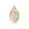 14kt Solid Gold St. Michael the Archangel medal pendant 1-1/8x5/8 inch handcrafted by Bliss Manufacturing