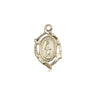 14kt solid gold Miraculous Medal pendant 5/8 inch by Bliss Manufacturing