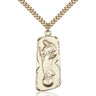 Large Gold Filled Our Lady of Mental Peace Medal Necklace 1 3/8 inch pendant on 24 inch chain by Bliss