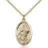 14kt Gold Filled Our Lady of La Salette Medal Necklace Medium 7/8 x 1/2 inches with 18 inch chain by Bliss