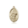 14kt Solid Gold Our Lady of La Salette Medal Pendant Medium 7/8 x 1/2 inches handcrafted by Bliss