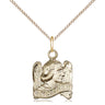 14kt Gold Filled St. Matthew Patron Saint Medal Necklace 5/8 x 1/2 inches with 18 inch chain by Bliss