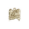 14kt Solid Gold St. Luke patron saint medal pendant, 1/2 inch small size, handcrafted in USA by Bliss Manufacturing, heirloom quality religious jewelry