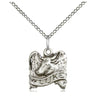 Sterling Silver St. Luke Patron Saint Medal Necklace 1/2 inch pendant 18 inch chain handcrafted by Bliss