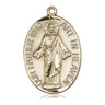 14kt Solid Gold Our Father Christ Medal Pendant 1 1/8 inch by 3/4 inch handcrafted by Bliss Manufacturing
