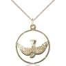 14kt Gold Filled Medium Holy Spirit Medal Necklace 1 inch pendant 18 inch chain handcrafted by Bliss