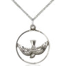Sterling Silver Holy Spirit Dove Catholic Necklace 1 inch pendant 18 inch chain by Bliss Manufacturing