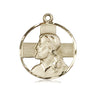 14kt solid gold Head of Christ medal pendant 7/8 x 3/4 inches handcrafted by Bliss Manufacturing USA
