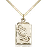 14kt Gold Filled Medium Praying Hands Pendant Necklace 7/8 inch with 18 inch chain by Bliss
