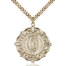 14kt Gold Filled Large Our Lady of Guadalupe Medal Necklace 1.25 x 1.125 inches on 24 inch chain by Bliss