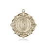 14kt Solid Gold Large Our Lady of Guadalupe Medal Pendant 1.25 x 1.125 inches by Bliss Manufacturing