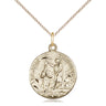 14kt Gold Filled St. John the Baptist patron saint medal necklace 3/4 inch by 5/8 inch on 18 inch chain by Bliss