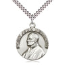Sterling Silver St. John Neumann Patron Saint Medal Necklace 1 inch by 7/8 inch with 24 inch chain by Bliss