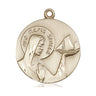 14kt Solid Gold Medium Our Lady Star of the Sea Medal Pendant 1 x 7/8 inch Bliss USA