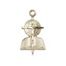 14kt Solid Gold Southern Baptist Medal Pendant 7/8 x 1/2 inches Handcrafted by Bliss
