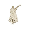 14kt Solid Gold Guardian Angel Medal Pendant 7/8 x 1/2 handcrafted by Bliss Manufacturing