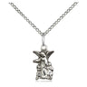 Sterling Silver Small Guardian Angel Necklace 1/2 x 1/4 inch with 18 inch Chain by Bliss