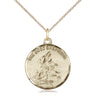 Gold Filled Good Shepherd Christ Medal Necklace 7/8 inch by 3/4 inch pendant on 18 inch chain handcrafted by Bliss Manufacturing