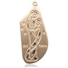 14kt Solid Gold Large Ave Maria Medal Pendant 1.25 x 0.5 inches Handcrafted by Bliss Manufacturing