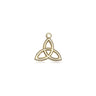 14kt Solid Gold Trinity Irish Knot Pendant 3/8x3/8 inch small Celtic medal Bliss