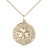 18 inch 14kt gold filled curb chain necklace medium link width 3/4 inch handcrafted by Bliss Manufacturing USA