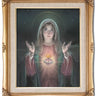 Immaculate Heart of Mary Catholic wall art 16x20 framed print with antique gold frame by Adolfo Simeone