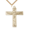 14kt Gold Filled Extra Large Cursillo Cross Necklace 2 x 1 5/8 inches on 24 inch chain by Bliss