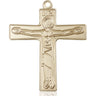 14kt solid gold extra large Cursillio Cross pendant 2 inches by 1-5/8 inches handcrafted by Bliss Manufacturing USA