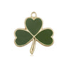 14kt solid gold Shamrock medal pendant 3/4 inch handcrafted by Bliss Manufacturing USA - Irish Catholic jewelry