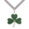 Sterling Silver Shamrock Pendant Necklace 3/4 inch with 24 inch chain handcrafted in USA by Bliss