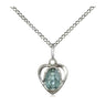 Sterling Silver Small Miraculous Medal Necklace 3/8 inch pendant with 18 inch chain handmade by Bliss