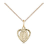 14kt Gold Filled Small Miraculous Medal Necklace 3/8 x 3/8 with 18 inch chain by Bliss Manufacturing
