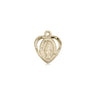 14kt Solid Gold Small Miraculous Medal Pendant 3/8 x 3/8 by Bliss Manufacturing