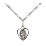 Small sterling silver St. Christopher patron saint medal necklace with 18 inch chain by Bliss