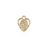 14kt Solid Gold small St. Ann patron saint medal pendant 3/8 inch by 1/4 inch handmade by Bliss Manufacturing