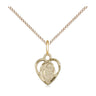Small 14kt Gold Filled St. Joseph Patron Saint Medal Necklace 3/8 inch pendant on 18 inch curb chain by Bliss