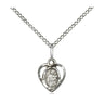 Sterling Silver Small St. Joseph Patron Saint Medal Necklace 3/8 inch on 18 inch chain by Bliss