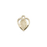 14kt solid gold small Guardian Angel medal pendant 3/8 x 1/4 inch handcrafted by Bliss Manufacturing USA