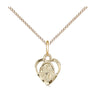 Gold Filled St. Anthony of Padua Patron Saint Medal Necklace 3/8 x 3/8 inch with 18 inch Chain by Bliss