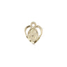 14kt Solid Gold St. Anthony of Padua Patron Saint Medal Pendant 3/8 x 3/8 inch by Bliss