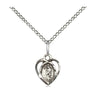 Sterling Silver Our Lady of La Salette Medal Necklace 3/8 x 1/4 inch with 18 inch chain by Bliss USA