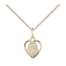 Small 14kt Gold Filled St. Ann Patron Saint Medal Necklace 3/8 x 1/4 with 18 inch Chain by Bliss