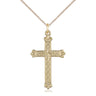 14kt Gold Filled Catholic Cross Necklace 1-1/8 x 5/8 inches on 18 inch chain handcrafted by Bliss USA