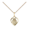 Small 14kt Gold Filled Our Lady of Guadalupe Medal Necklace 3/8x3/8 inch on 18 inch chain by Bliss