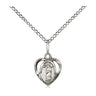 Small Sterling Silver Our Lady of Guadalupe Medal Necklace 3/8x3/8 inch on 18 inch chain by Bliss