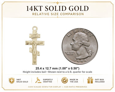 St. Andrew’s Crucifix 14kt Solid Gold Pendant